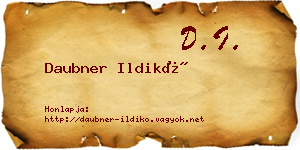 Daubner Ildikó névjegykártya